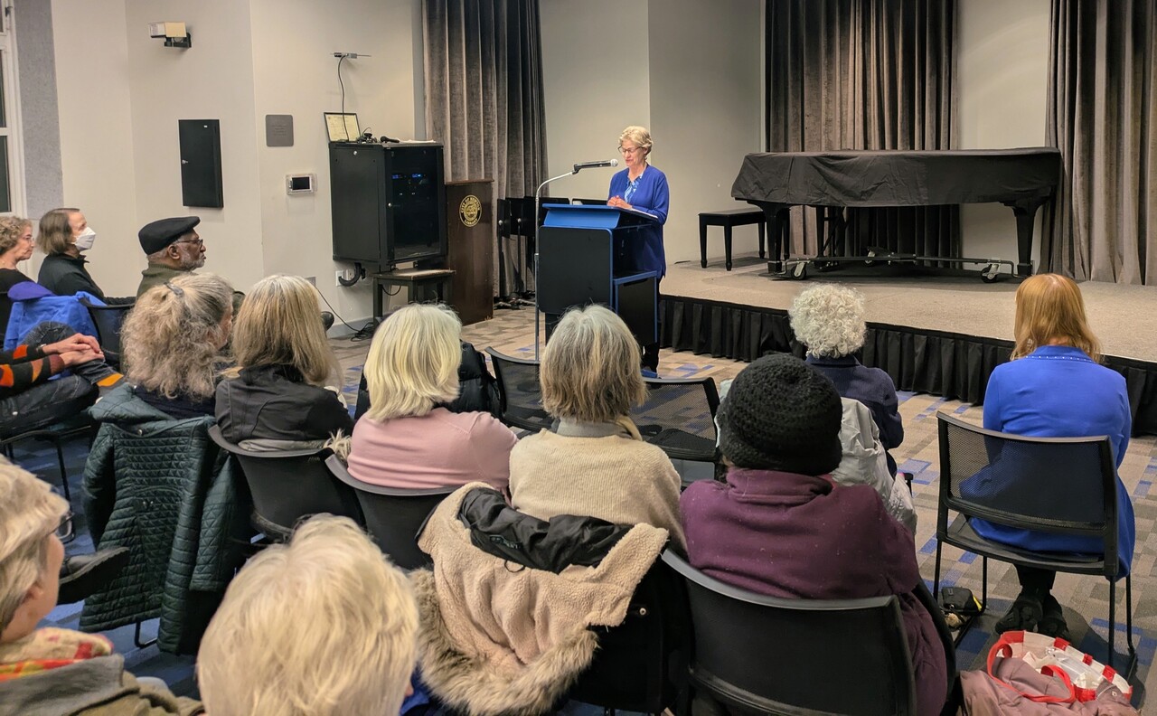 Clara Silverstein at the Auburndale Community Library