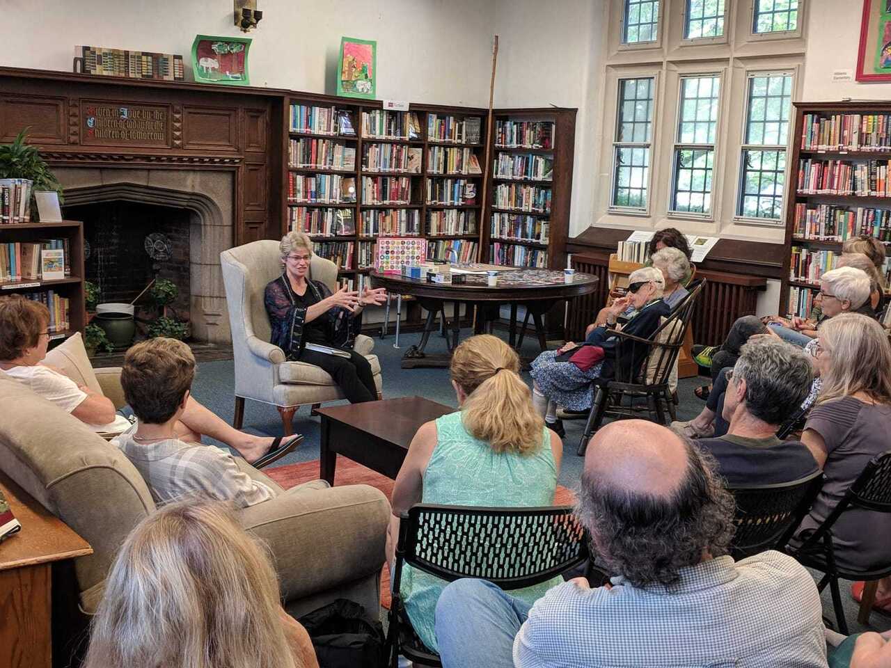 Clara Silverstein at the Auburndale Community Library